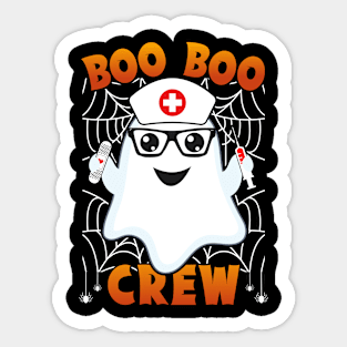 Boo Boo Crew Nurse Shirts Halloween Nurse Shirts for Women Sticker